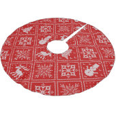 Knit look-kerstboomrok kerstboom rok (Gekanteld)