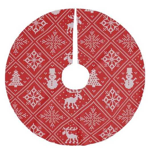 Knit look-kerstboomrok kerstboom rok (Voorkant)