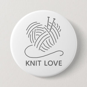Knit Love Knop Ronde Button 7,6 Cm