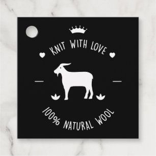 Knit met liefde 100% Natuurlijke wol Bedankjes Labels