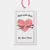 Knit met liefde / zorginstructies ・ Kunstwerk Cadeaulabel (Voorkant)