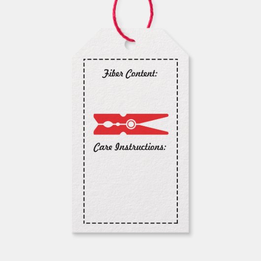 Knit met liefde / zorginstructies ・ Kunstwerk Cadeaulabel (Achterkant)