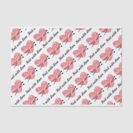 Knit met Love Yarn Hearts Crafts Pattern Tissuepapier