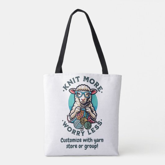 Knit More  Tote Bag (Achterkant)