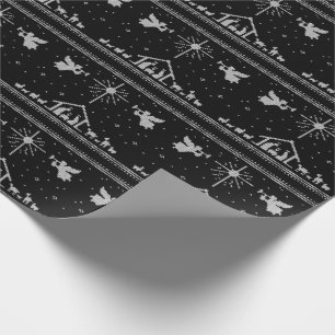 Knit Nativiteitsscène Christelijk kerstrood wit Cadeaupapier