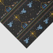 Knit Nativity Ugly Christmas Sweater Christelijk Tissuepapier (Detail)