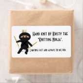 Knit Ninja met cirkelvormige naalden Etiket (Insitu)