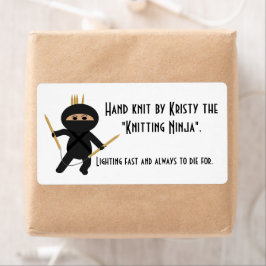 Knit Ninja met cirkelvormige naalden Etiket
