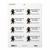 Knit Ninja met cirkelvormige naalden Etiket (Full Sheet)