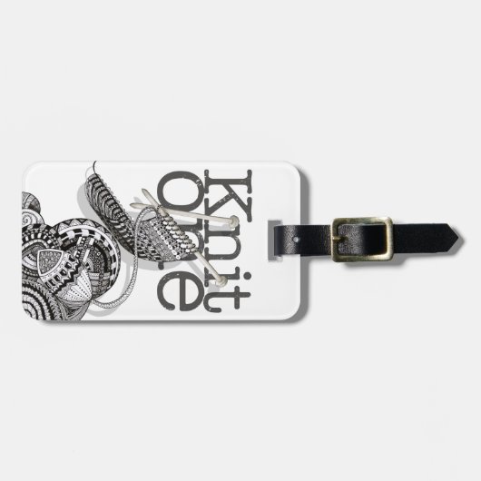 Knit One Doodle Art Bagagelabel (Voorkant horizontaal)