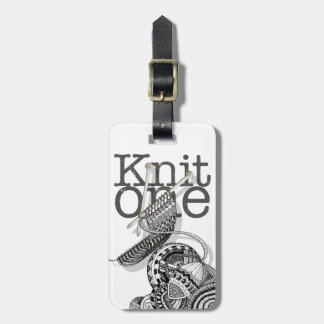Knit One Doodle Art Bagagelabel
