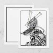 Knit One Doodle Art Briefkaart (Voorkant / Achterkant)