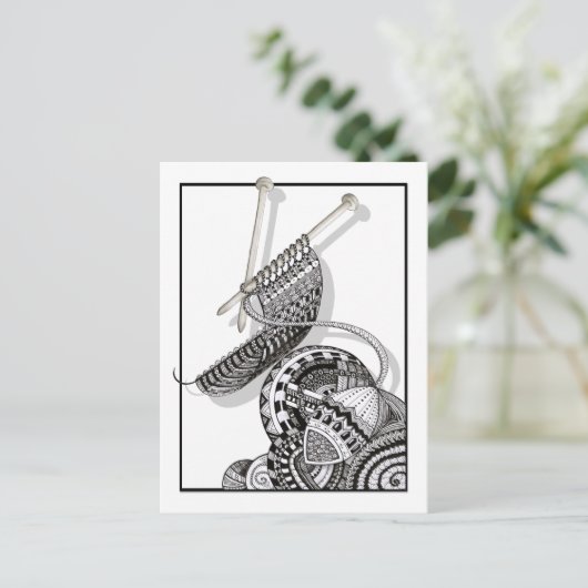 Knit One Doodle Art Briefkaart (Staand voorkant)
