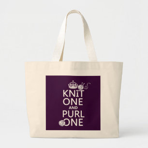 Knit One en Purl One Grote Tote Bag