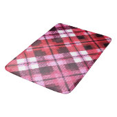 Knit Plaid Tartan Check roze witte wijn patroon Badmat (Gekanteld)