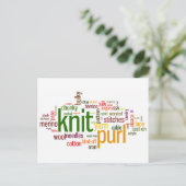 Knit Purl Knitting Lexicon voor Knitters Briefkaart (Staand voorkant)
