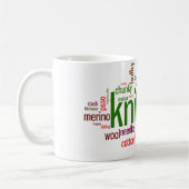 Knit Purl Knitting Lexicon voor Knitters Koffiemok (Links)