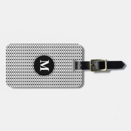 Knit Stitch + Initiaal Witte ambachten Bagagelabel