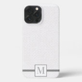 Knit Stitch Textured Monogram Gray iPhone Case iPhone Hoesje (Achterkant)