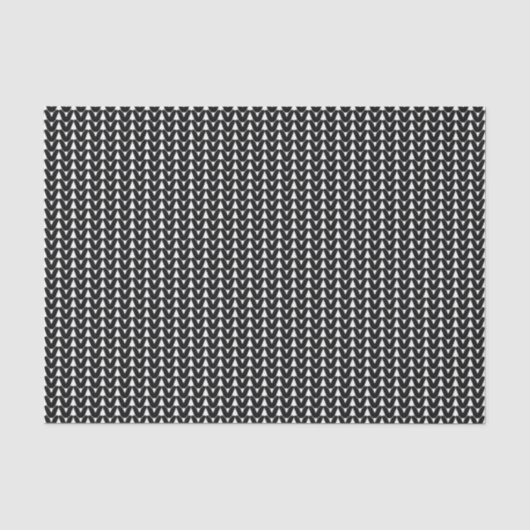 Knit Stitch Yarn Texture Crafts Black Tissuepapier (Voorkant)