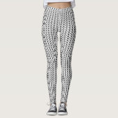 Knit Stockinette Stitch Crafts Print White Leggings (Voorkant)