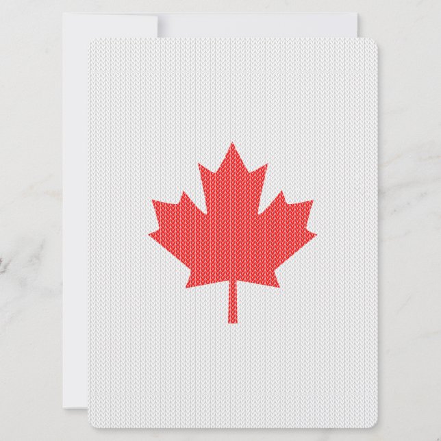 Knit Style Maple Leaf Knitting Motif (Voorkant)