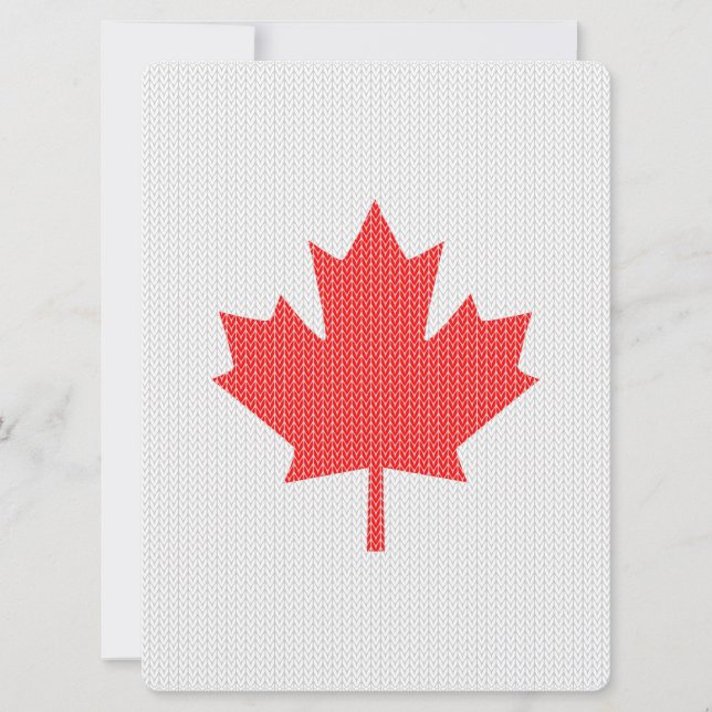 Knit Style Maple Leaf Knitting Motif (Voorkant)