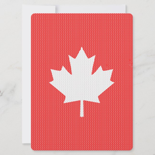 Knit Style Maple Leaf Knitting Motif (Voorkant)