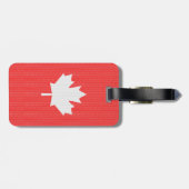 Knit Style Maple Leaf Knitting Motif Bagagelabel (Achterkant horizontaal)