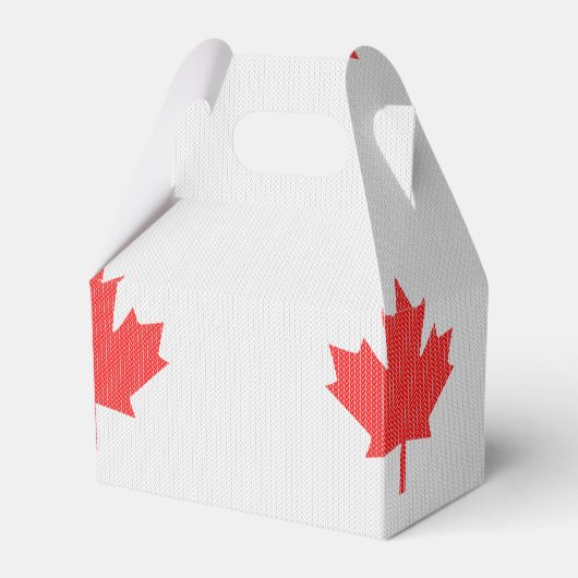 Knit Style Maple Leaf Knitting Motif Bedankdoosjes (Voorkant Zijde)