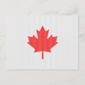 Knit Style Maple Leaf Knitting Motif Briefkaart (Voorkant)