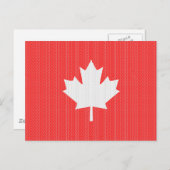 Knit Style Maple Leaf Knitting Motif Briefkaart (Voorkant / Achterkant)