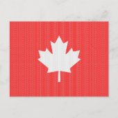 Knit Style Maple Leaf Knitting Motif Briefkaart (Voorkant)