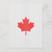 Knit Style Maple Leaf Knitting Motif Briefkaart (Voorkant)
