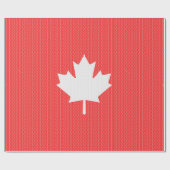 Knit Style Maple Leaf Knitting Motif Cadeaupapier (Vlak)
