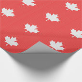Knit Style Maple Leaf Knitting Motif Cadeaupapier (Hoek)