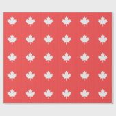 Knit Style Maple Leaf Knitting Motif Cadeaupapier (Vlak)