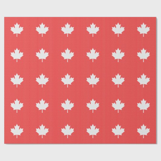 Knit Style Maple Leaf Knitting Motif Cadeaupapier (Vlak)