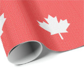 Knit Style Maple Leaf Knitting Motif Cadeaupapier (Rol Hoek)