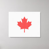 Knit Style Maple Leaf Knitting Motif Canvas Afdruk (Voorkant)