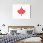 Knit Style Maple Leaf Knitting Motif Canvas Afdruk (Insitu (Slaapkamer))