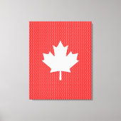 Knit Style Maple Leaf Knitting Motif Canvas Afdruk (Voorkant)