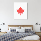 Knit Style Maple Leaf Knitting Motif Canvas Afdruk (Insitu (Slaapkamer))