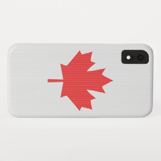Knit Style Maple Leaf Knitting Motif Case-Mate iPhone Case (Achterkant (horizontaal))