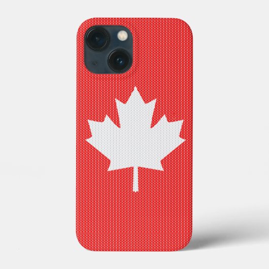 Knit Style Maple Leaf Knitting Motif Case-Mate iPhone Case (Achterkant)
