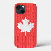 Knit Style Maple Leaf Knitting Motif Case-Mate iPhone Case (Achterkant)
