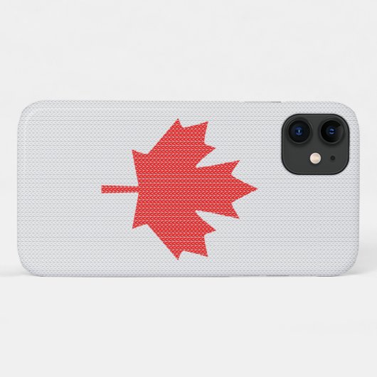 Knit Style Maple Leaf Knitting Motif Case-Mate iPhone Case (Achterkant (horizontaal))