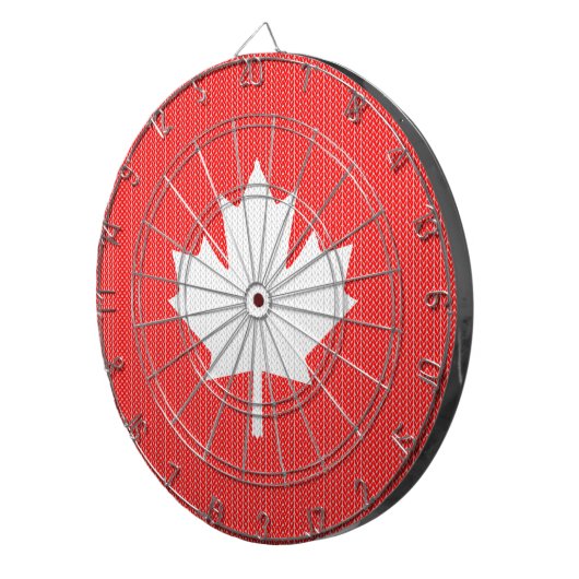 Knit Style Maple Leaf Knitting Motif Dartbord (Voorkant Rechts)