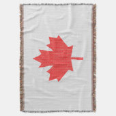 Knit Style Maple Leaf Knitting Motif Deken (Voorkant Verticaal)