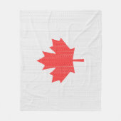 Knit Style Maple Leaf Knitting Motif Fleece Deken (Voorkant)